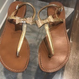 TORY BURCH GOLD SANDALS